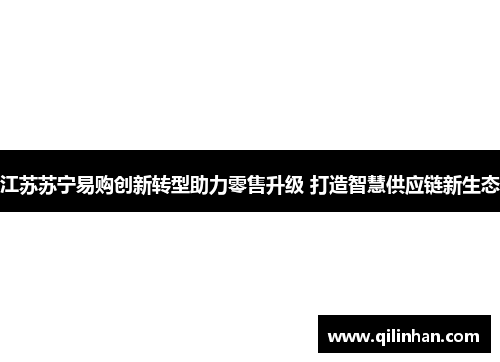 江苏苏宁易购创新转型助力零售升级 打造智慧供应链新生态